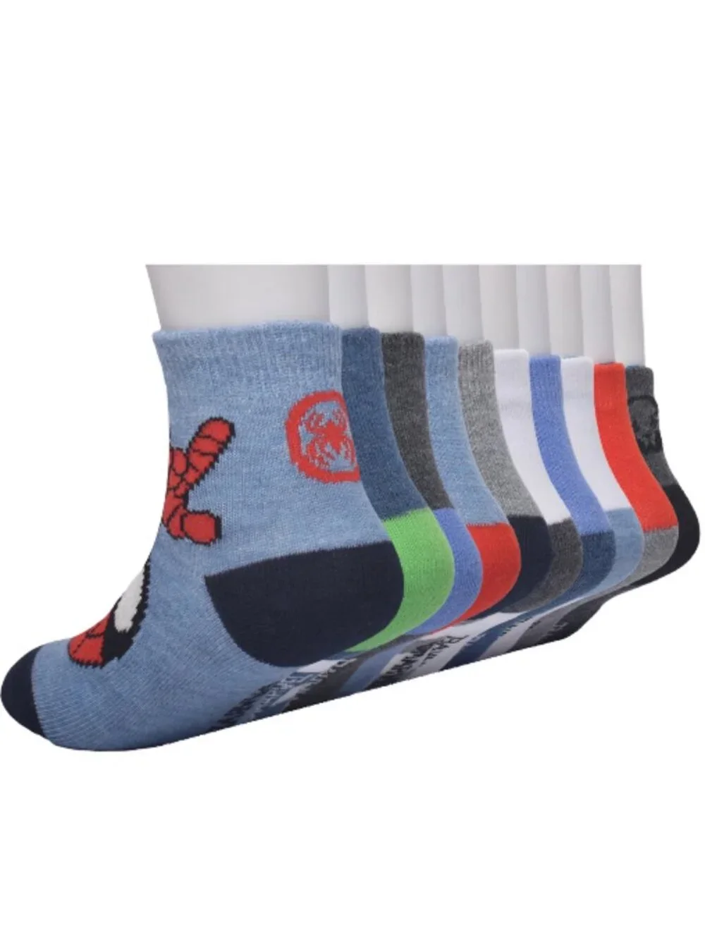 12-24 month Jurassic World & Spidey Amazing Friends Toddler Ankle Socks Bundle